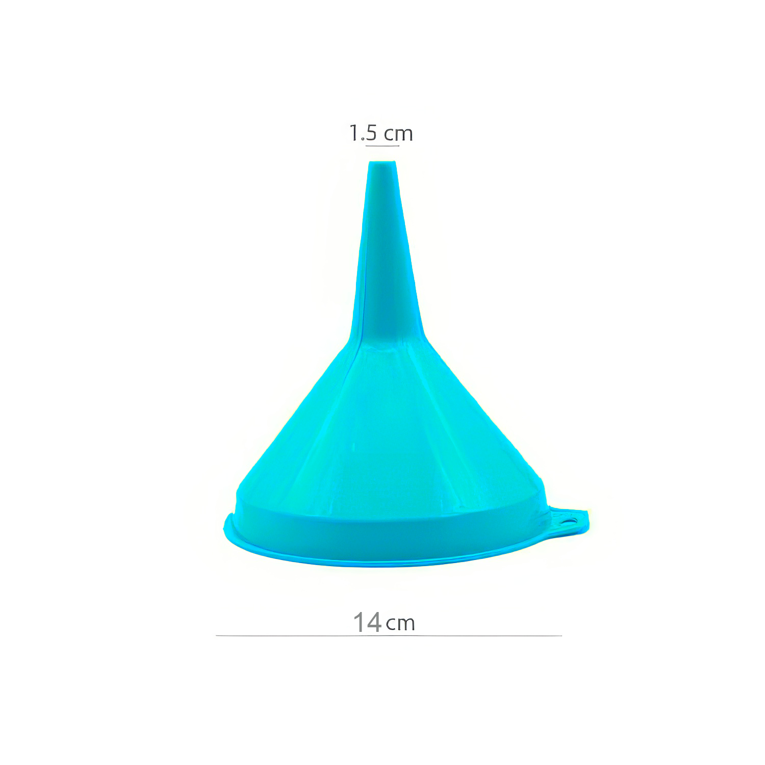Embudo de plastico 14 cm Azul