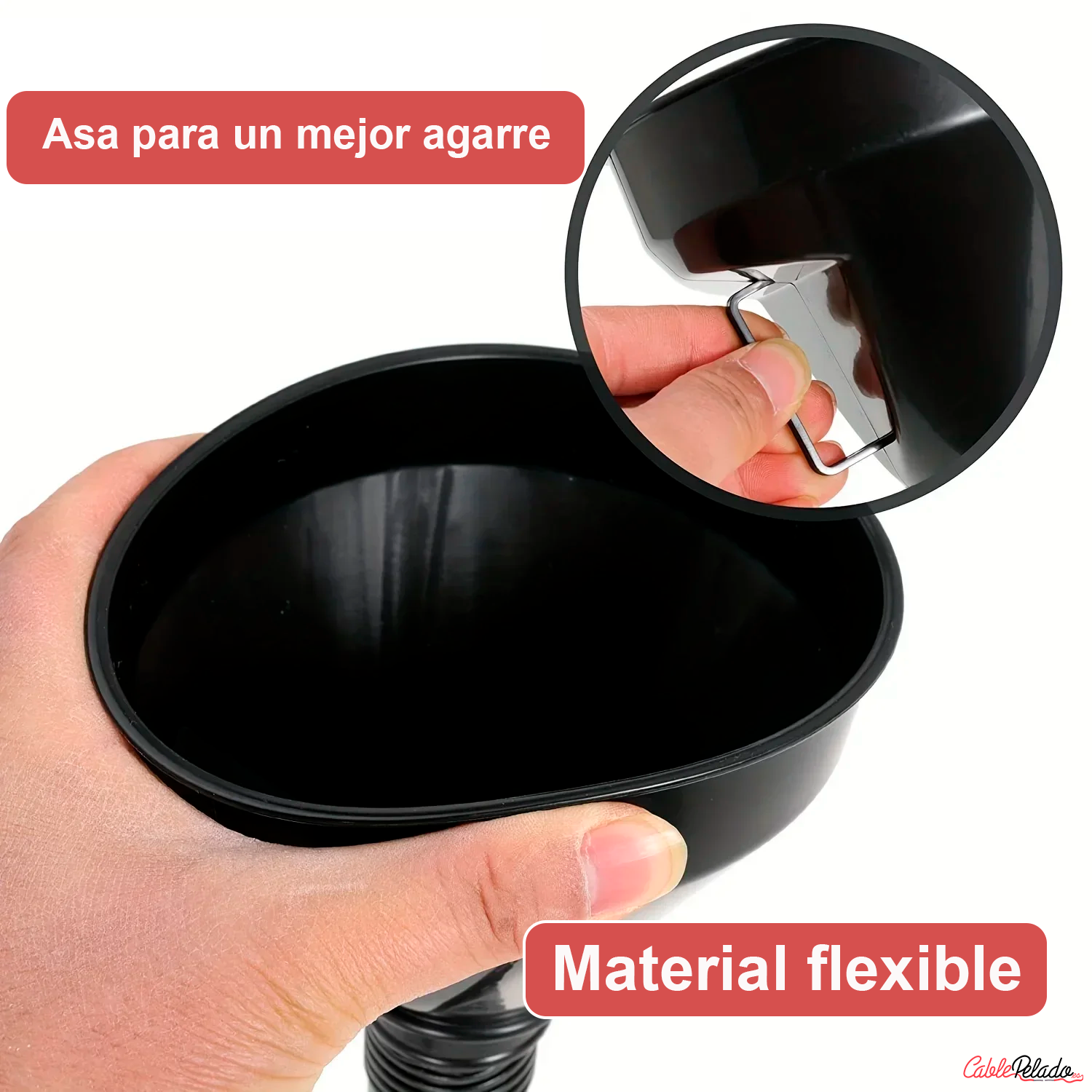 Embudo De Plástico Para Combustible Con Filtro  Negro