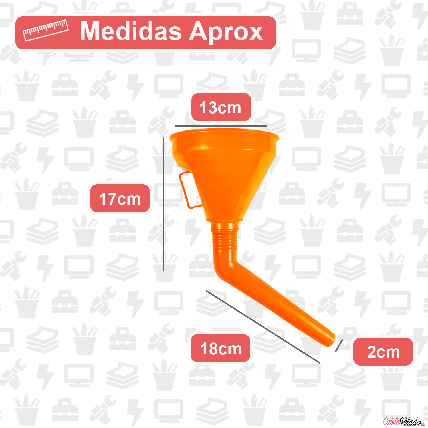 Embudo De Plástico Para Combustible Con Filtro v2  Negro