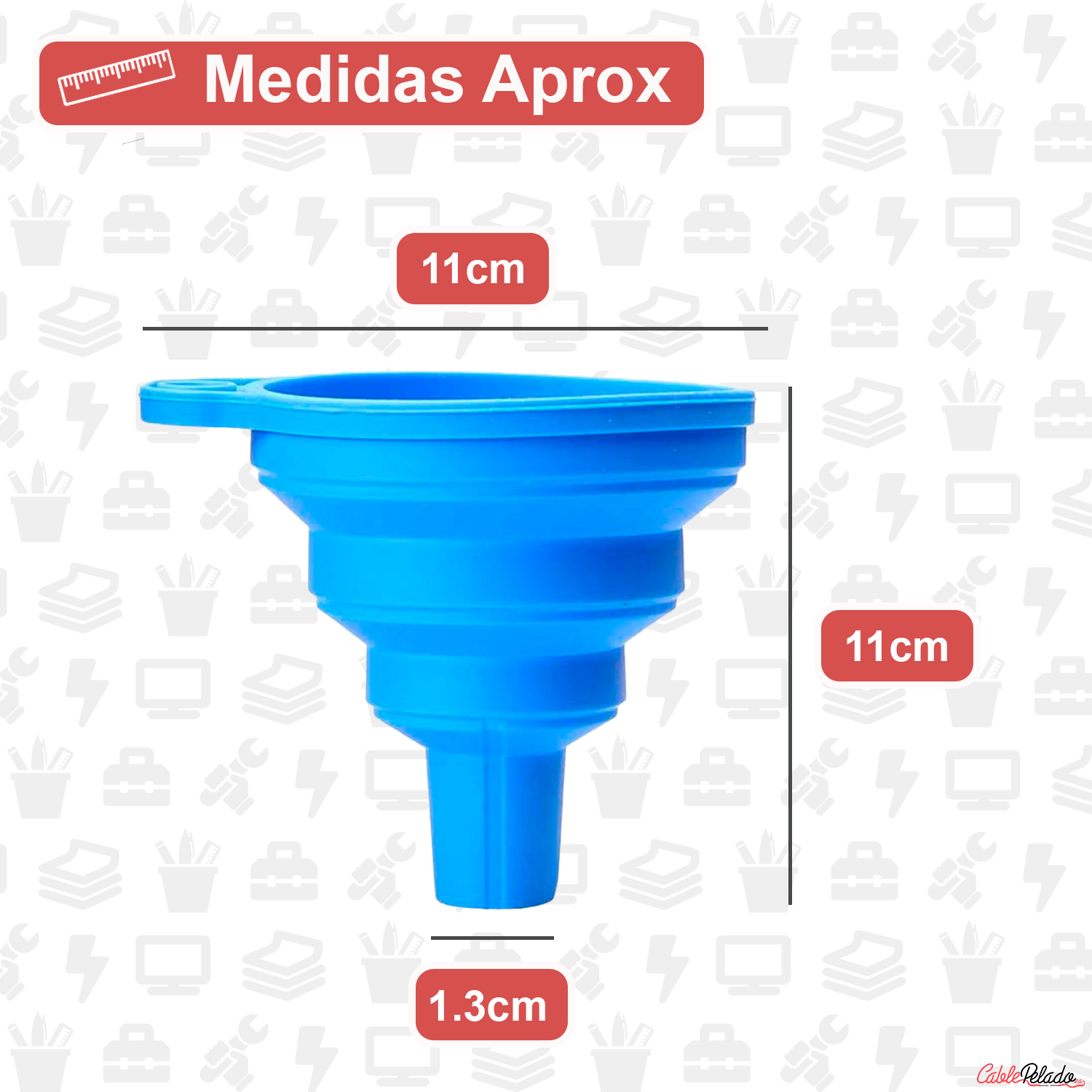 Embudo De Silicona Universal Para Líquidos De Automóvil  Azul