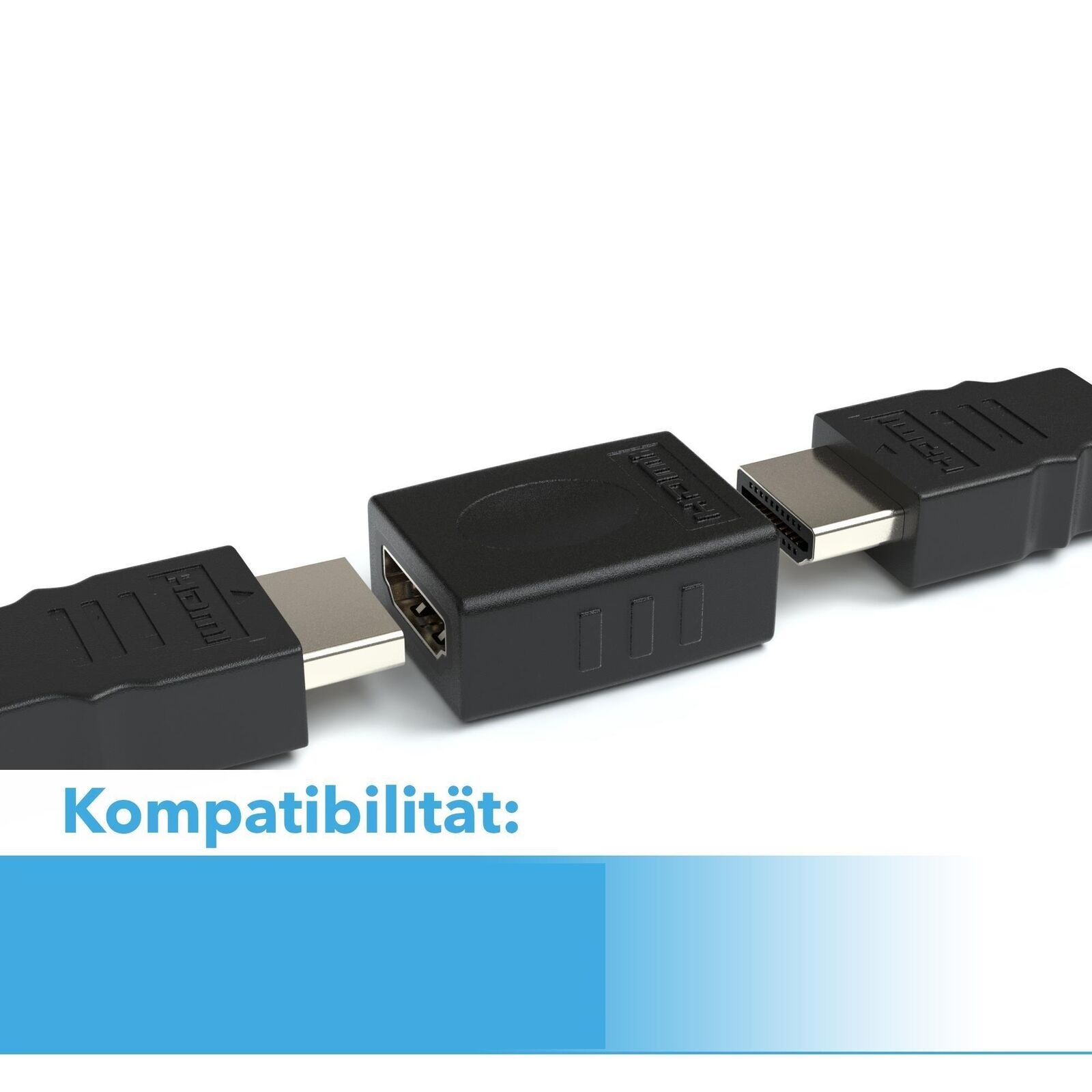 Empalme HDMI hembra  Negro