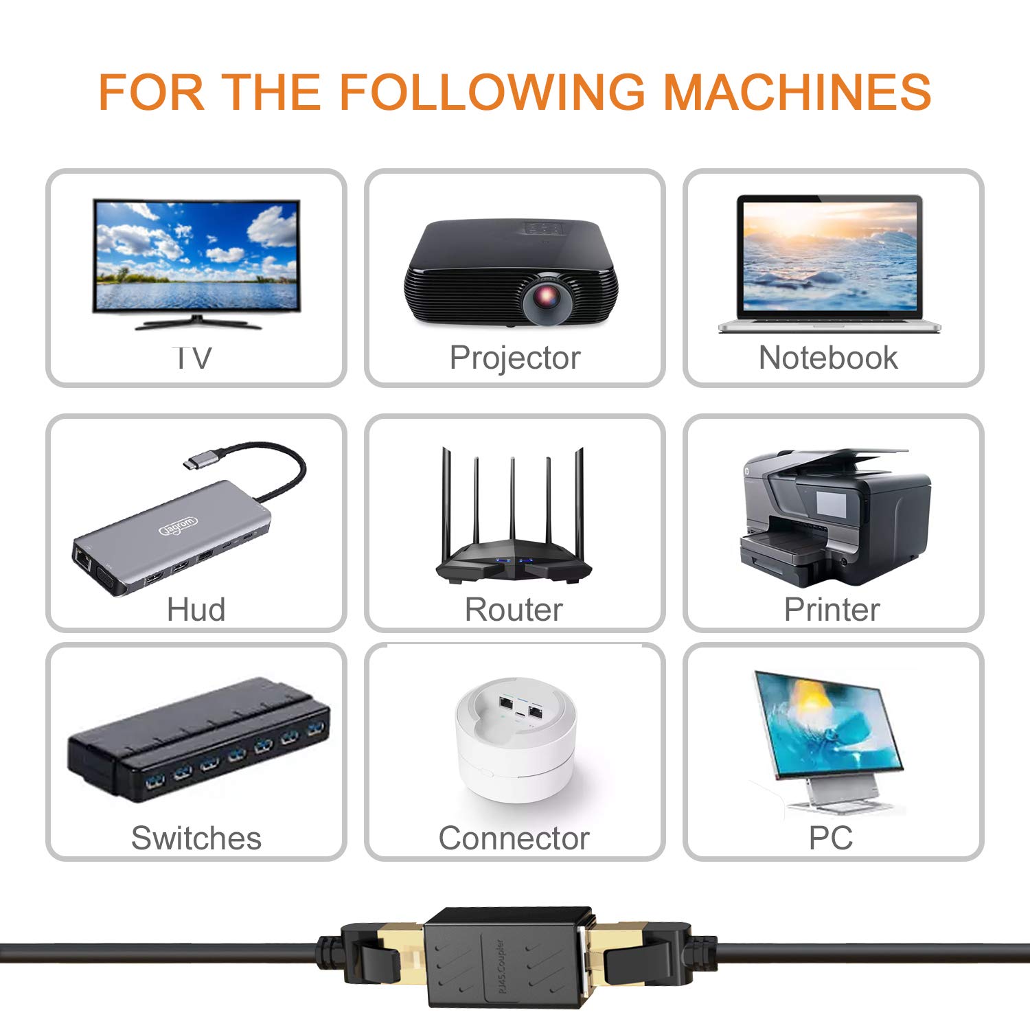 Empalme RJ45 CAT6 UTP  Negro
