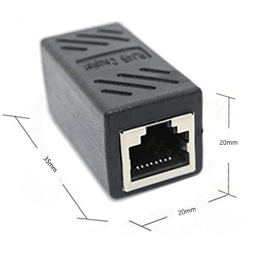 Empalme RJ45 CAT6 UTP  Negro