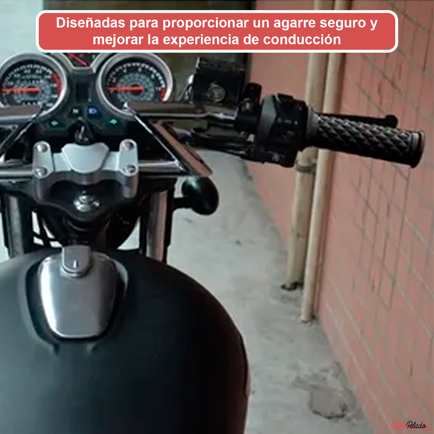 Empuñadura Para Manillar Motocicleta 22 mm Negro (2 Uds)