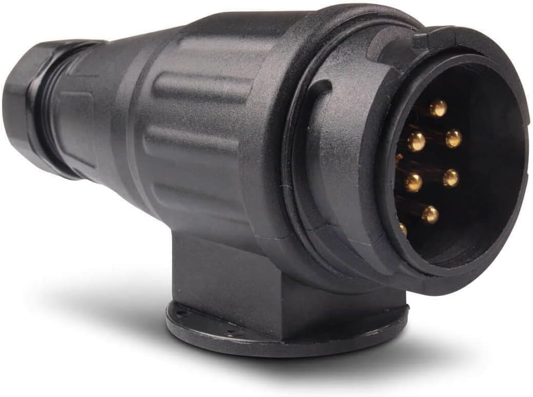 Enchufe De Remolque De 13 Pines 12V Negro  Negro