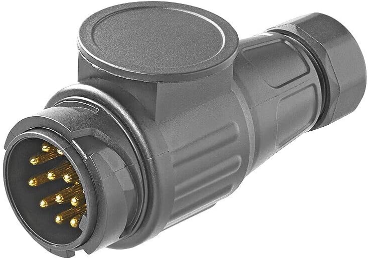 Enchufe De Remolque De 13 Pines 12V Negro  Negro