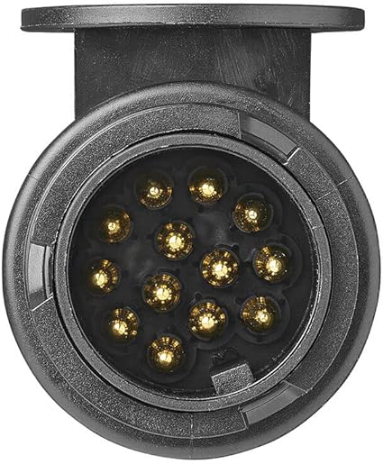 Enchufe De Remolque De 13 Pines 12V Negro  Negro