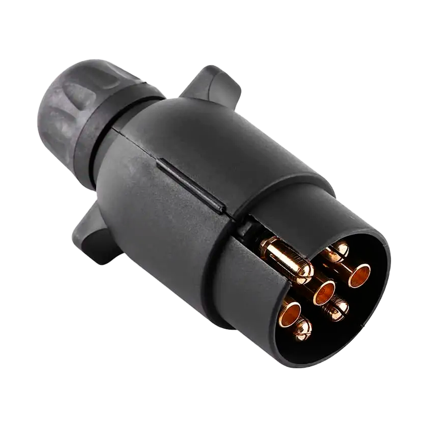 Enchufe De Remolque De 7 Pines 12V Negro  Negro
