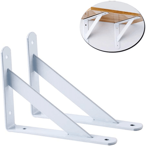 Escuadra reforzada para estanteria Metalica 500x330 mm Blanco