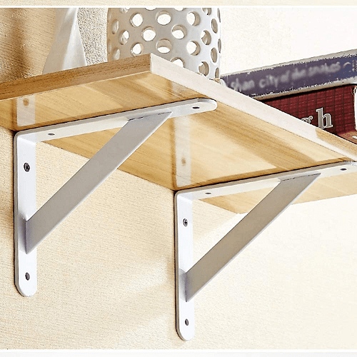 Escuadra reforzada para estanteria Metalica 500x330 mm Blanco