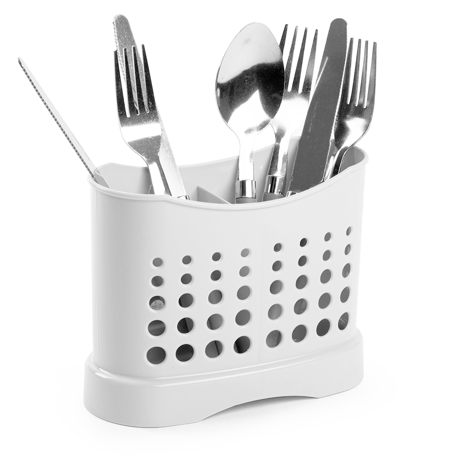 Escurrecubiertos De Plastico Clásico  Blanco