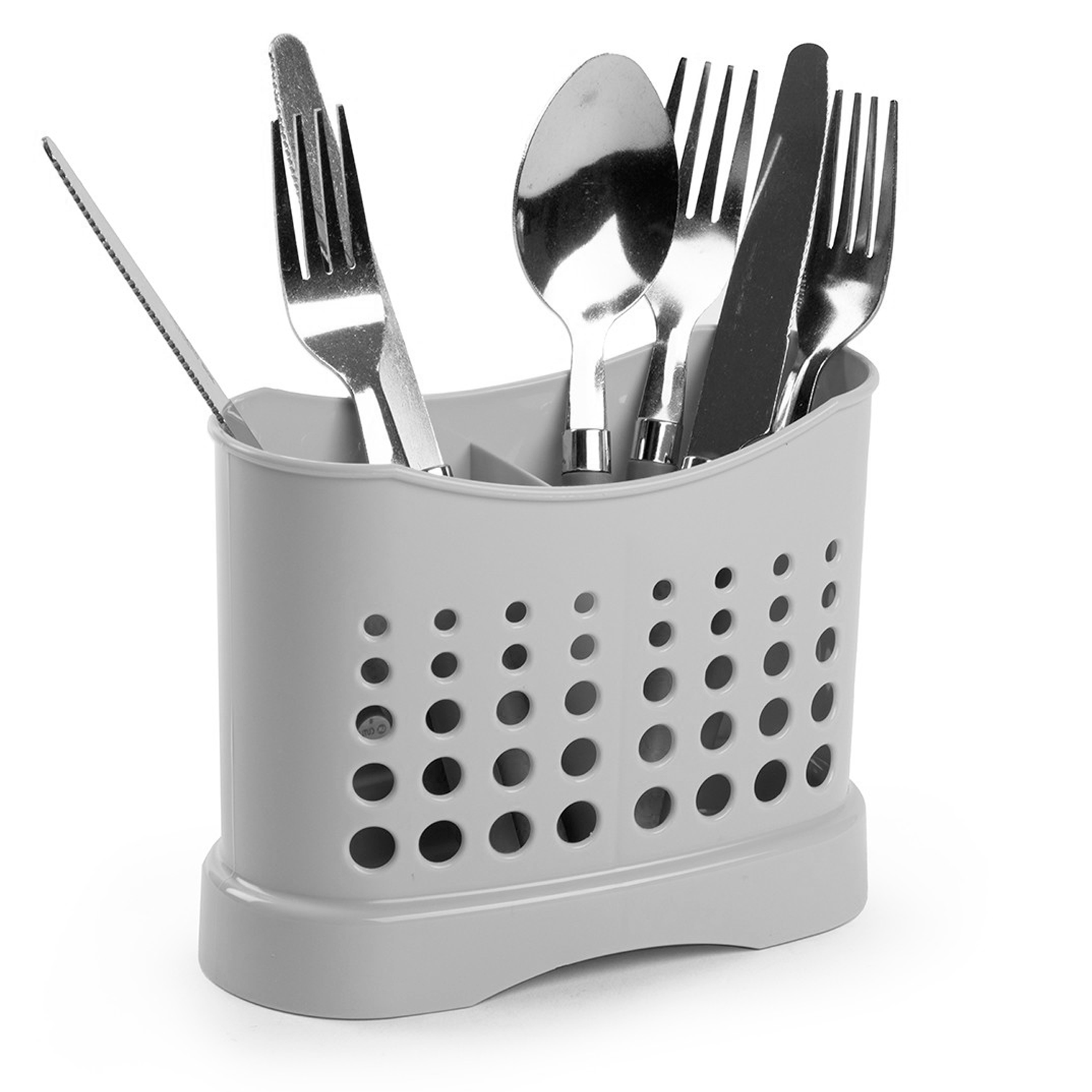 Escurrecubiertos De Plastico Clásico  Gris