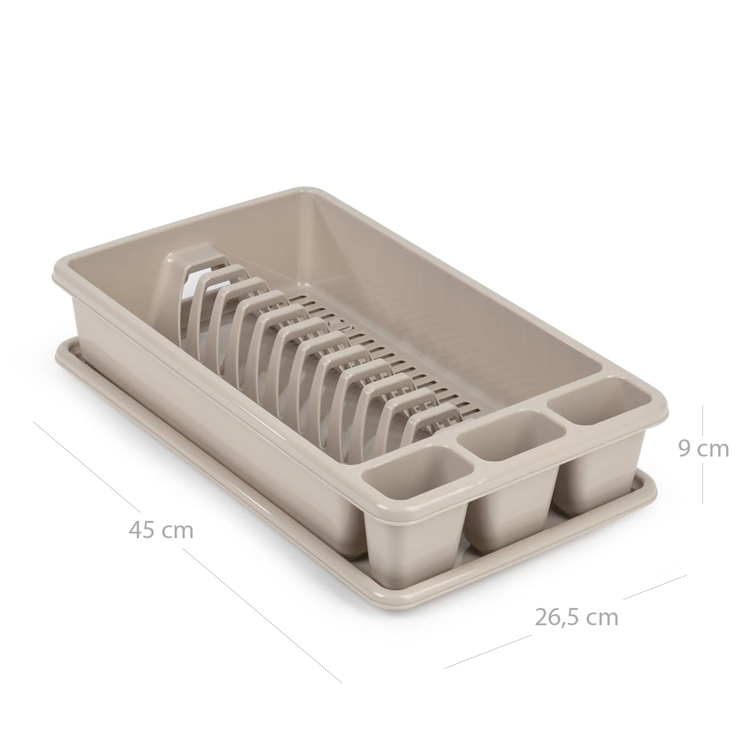Escurreplato de plastico mediano  Beige