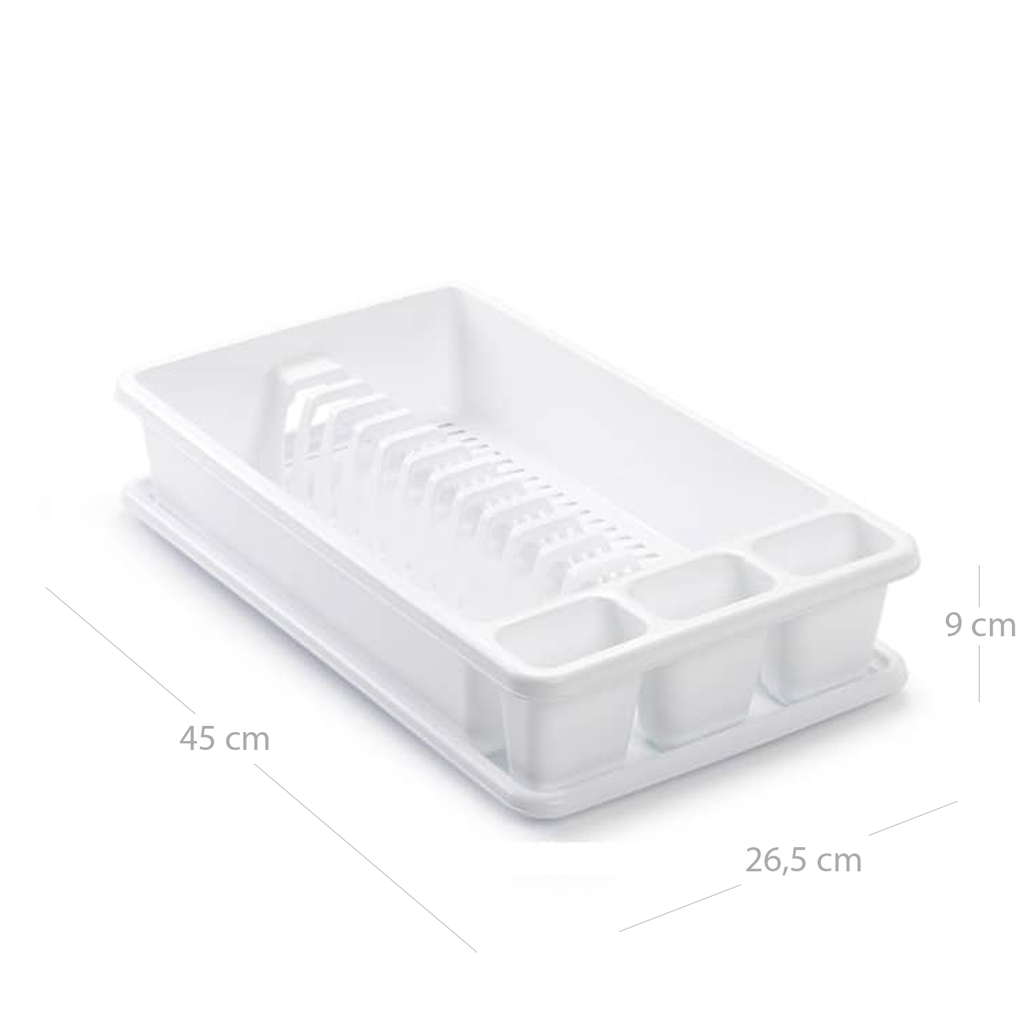 Escurreplato de plastico mediano  Blanco