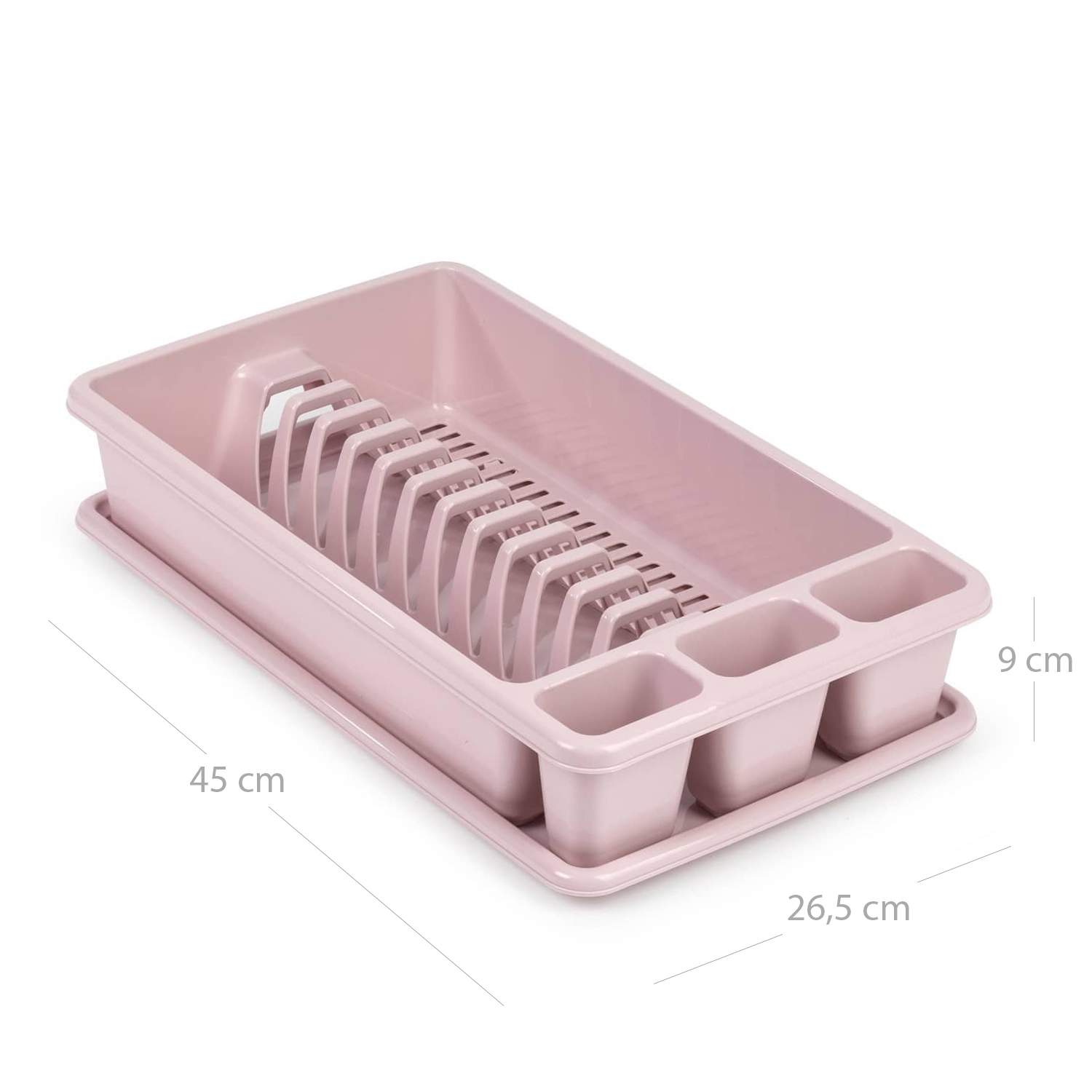 Escurreplato de plastico mediano  Rosa claro
