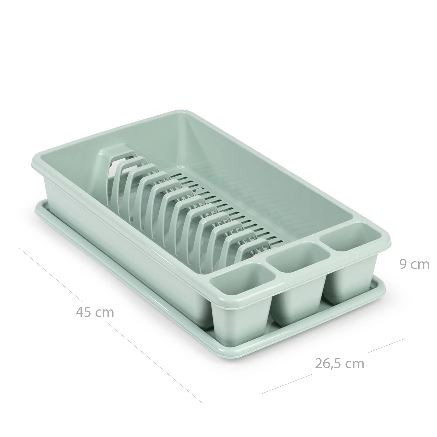 Escurreplato de plastico mediano  Verde claro