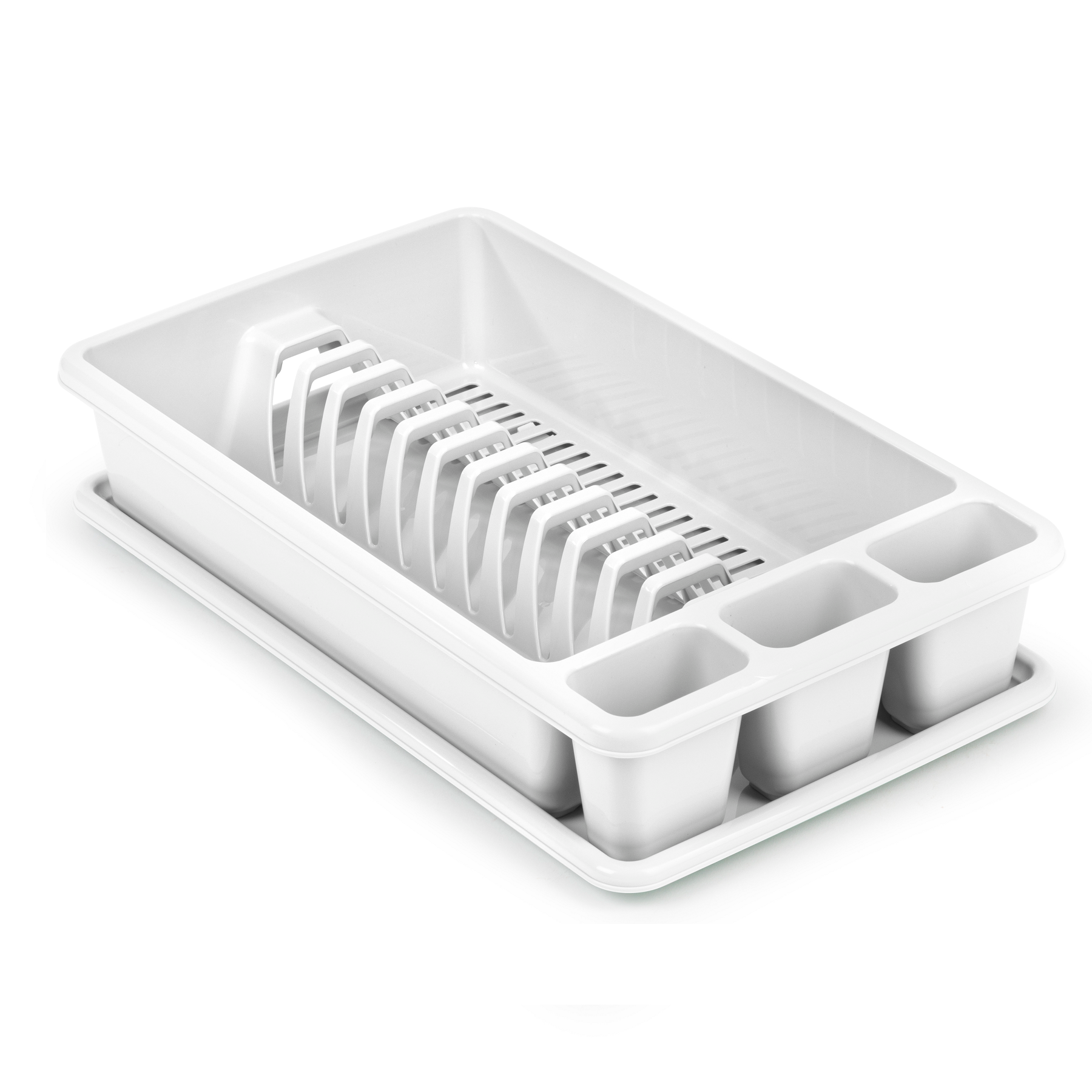 Escurreplato de plastico mediano crema  Blanco