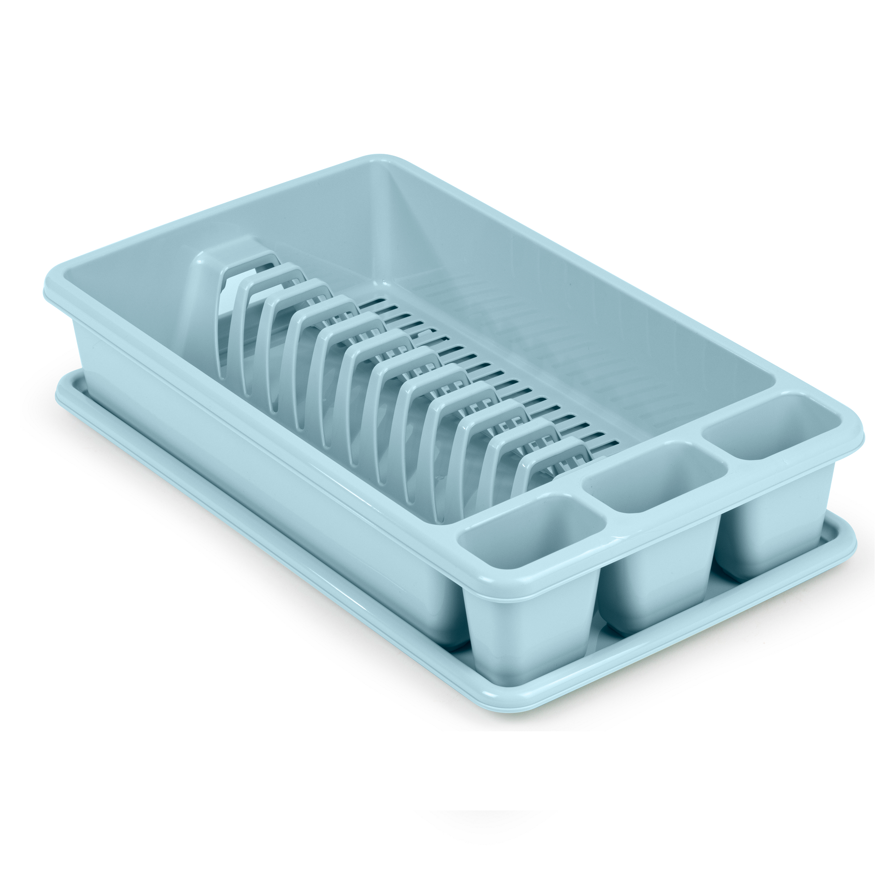 Escurreplato de plastico mediano  Azul claro