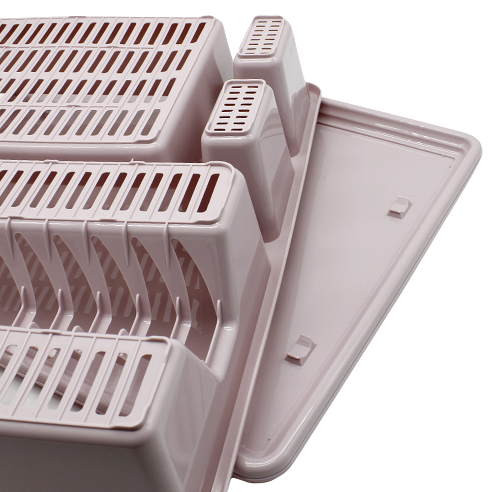 Escurreplato de plastico  Rosa claro