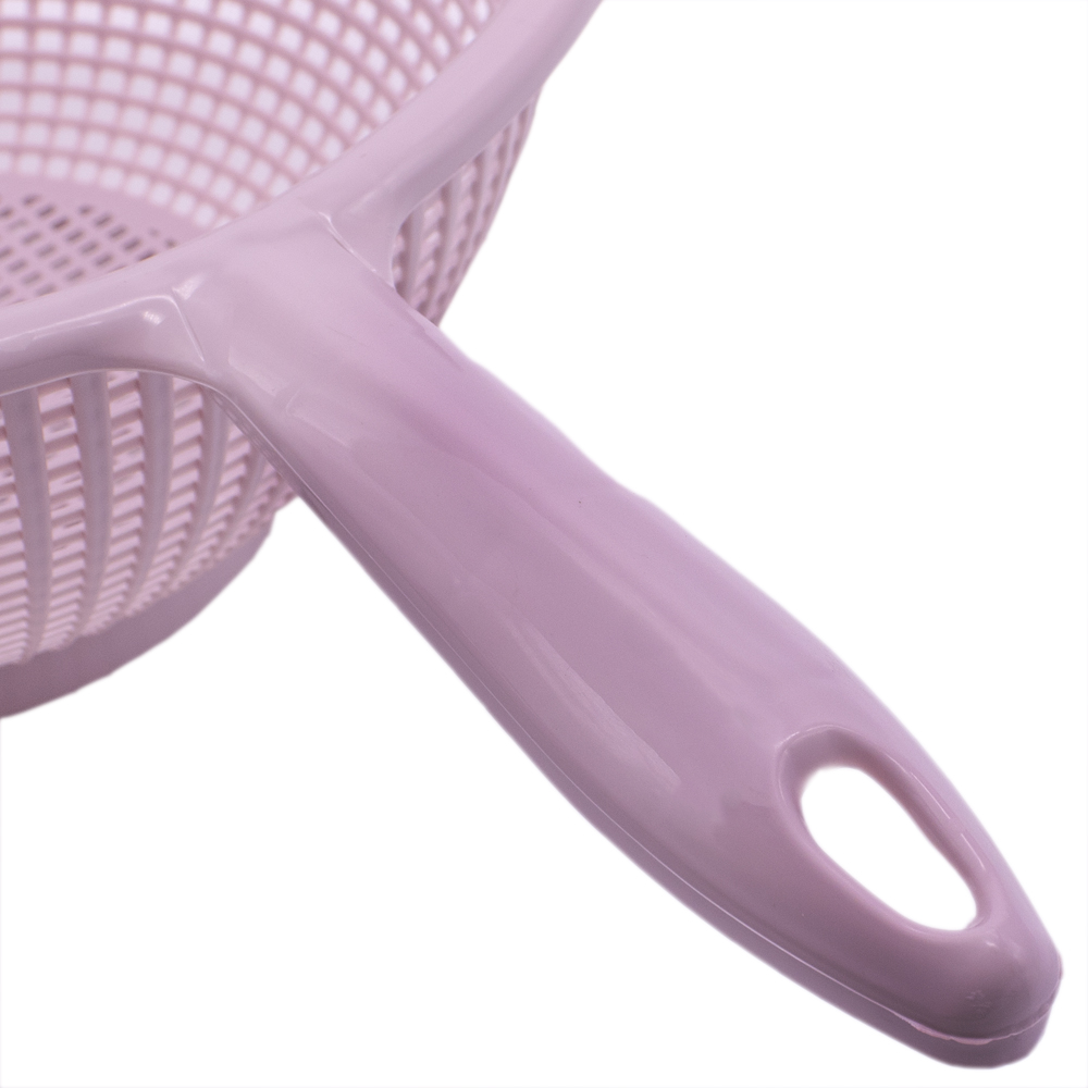 Escurridor verduras con mango plastico 22 cm Rosa claro