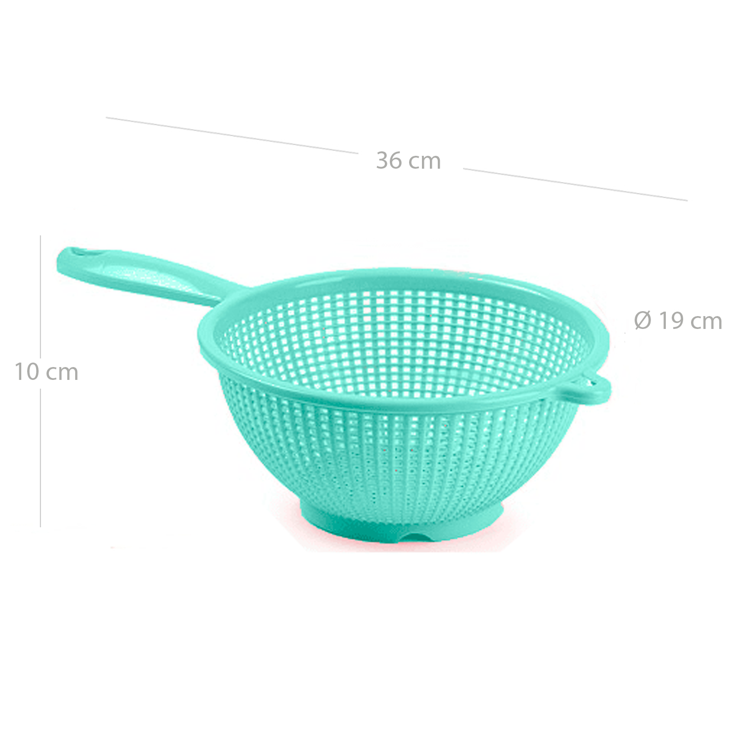 Escurridor verduras con mango plastico 19 cm Verde