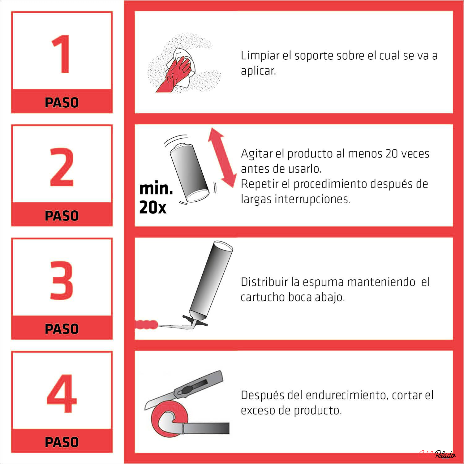 Espuma De Poliuretano Alta Expansión Con Cánula 300 ml