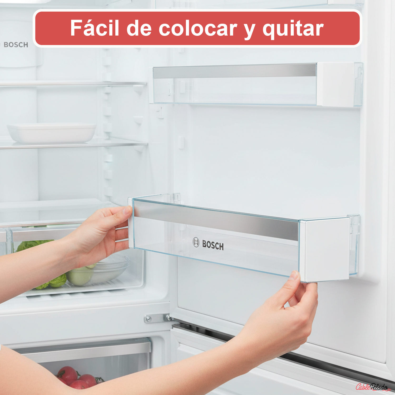 Estante Botellero Frigorífico Compatible Con Bosch 00744473  Transparente