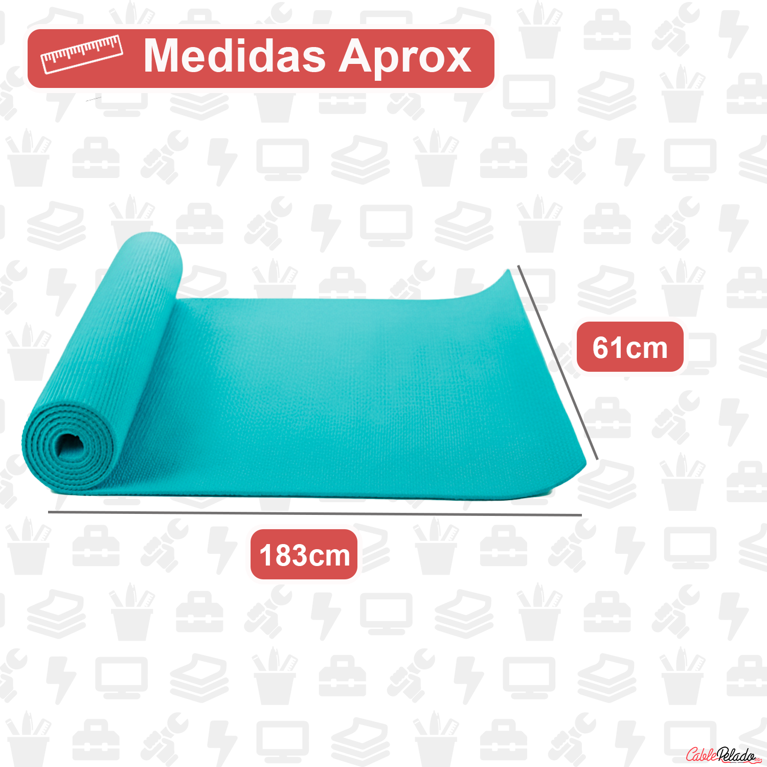 Esterilla Yoga Antideslizante entrenamiento 61x183 cm   Verde claro