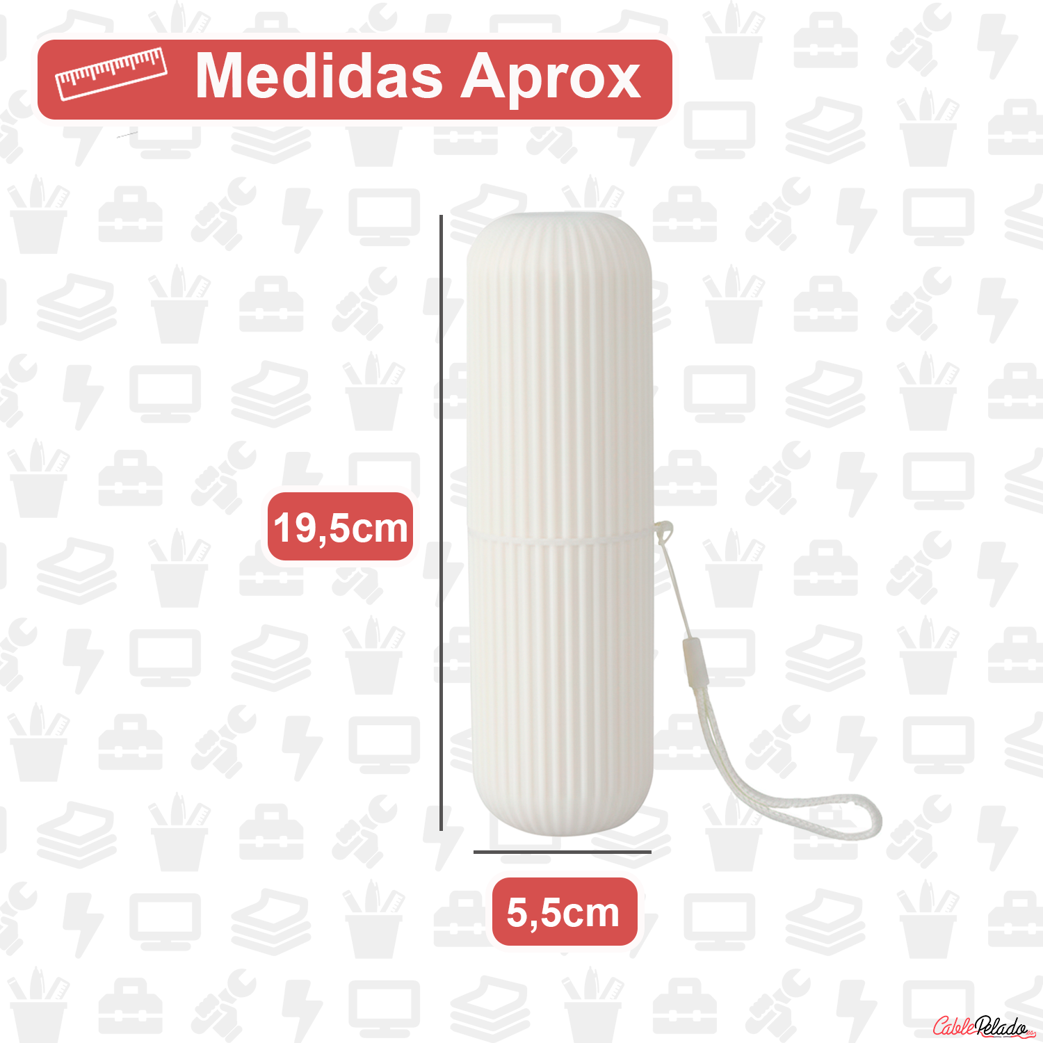 Estuche Portátil Para Cepillo y Pasta De Dientes  Beige