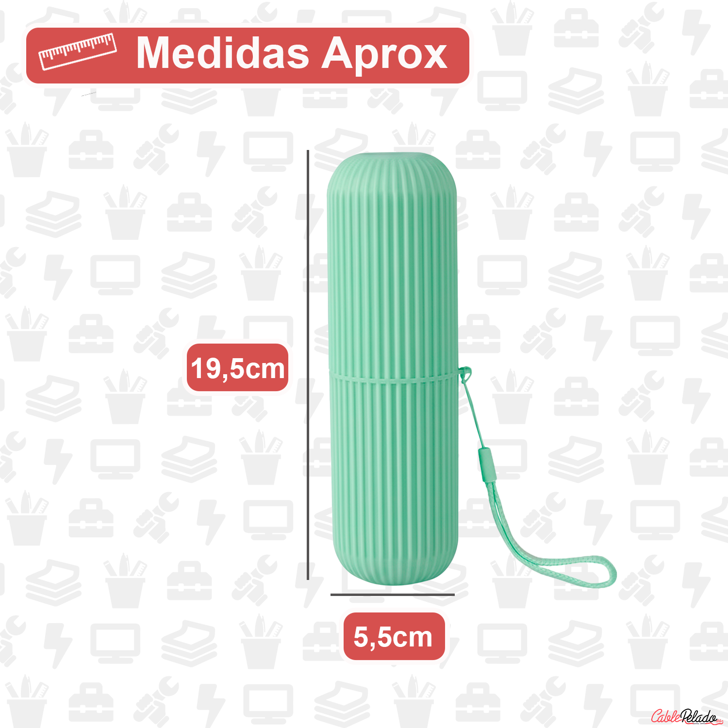 Estuche Portátil Para Cepillo y Pasta De Dientes  Verde claro