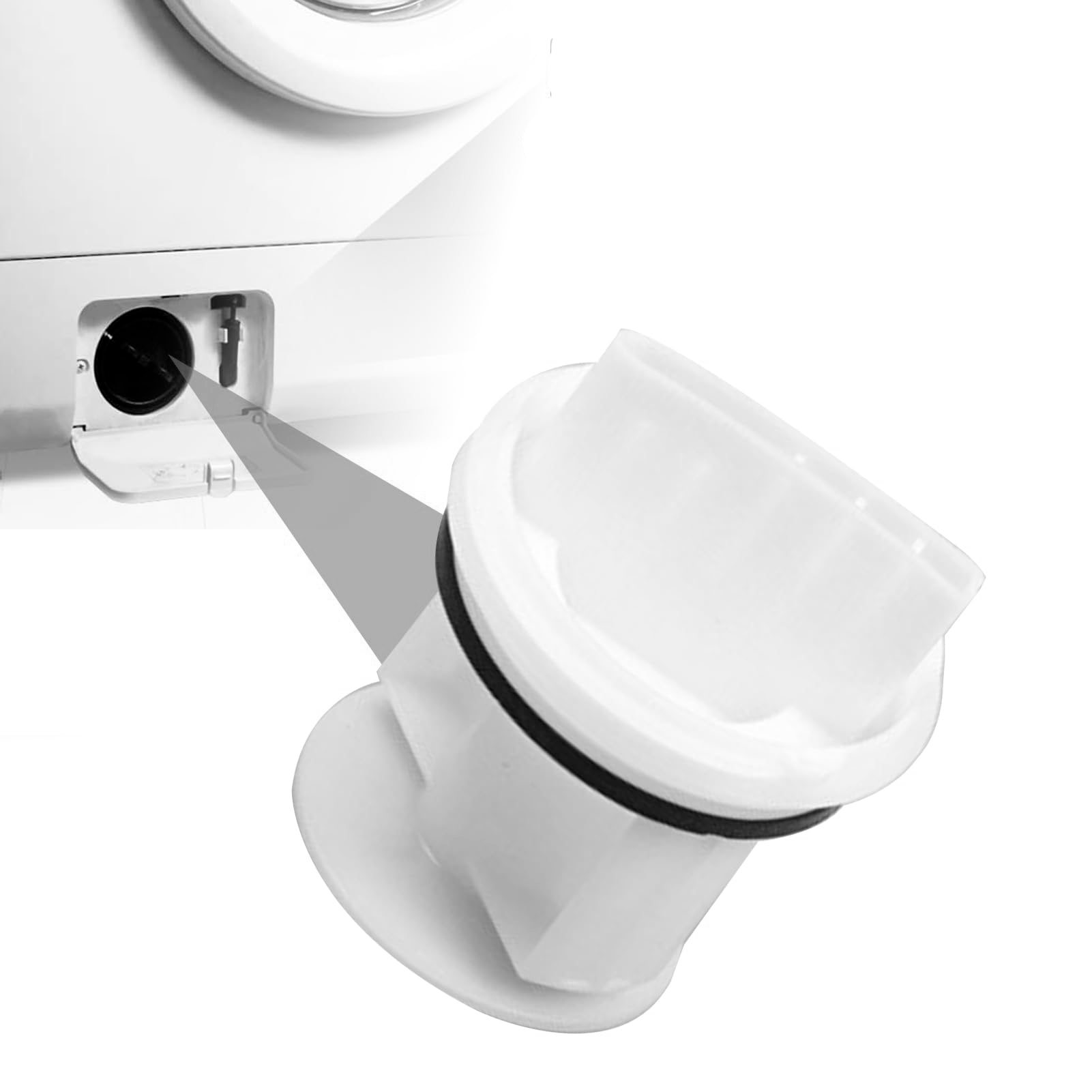 Filtro De Pelusas Compatible Con Lavadora Balay Bosch Siemens Constructa Neff  Blanco