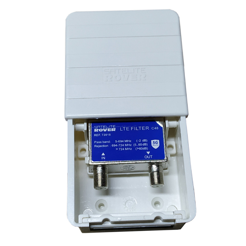 Filtro LTE 5G de Exterior 694 MHz 60dB DC  Gris