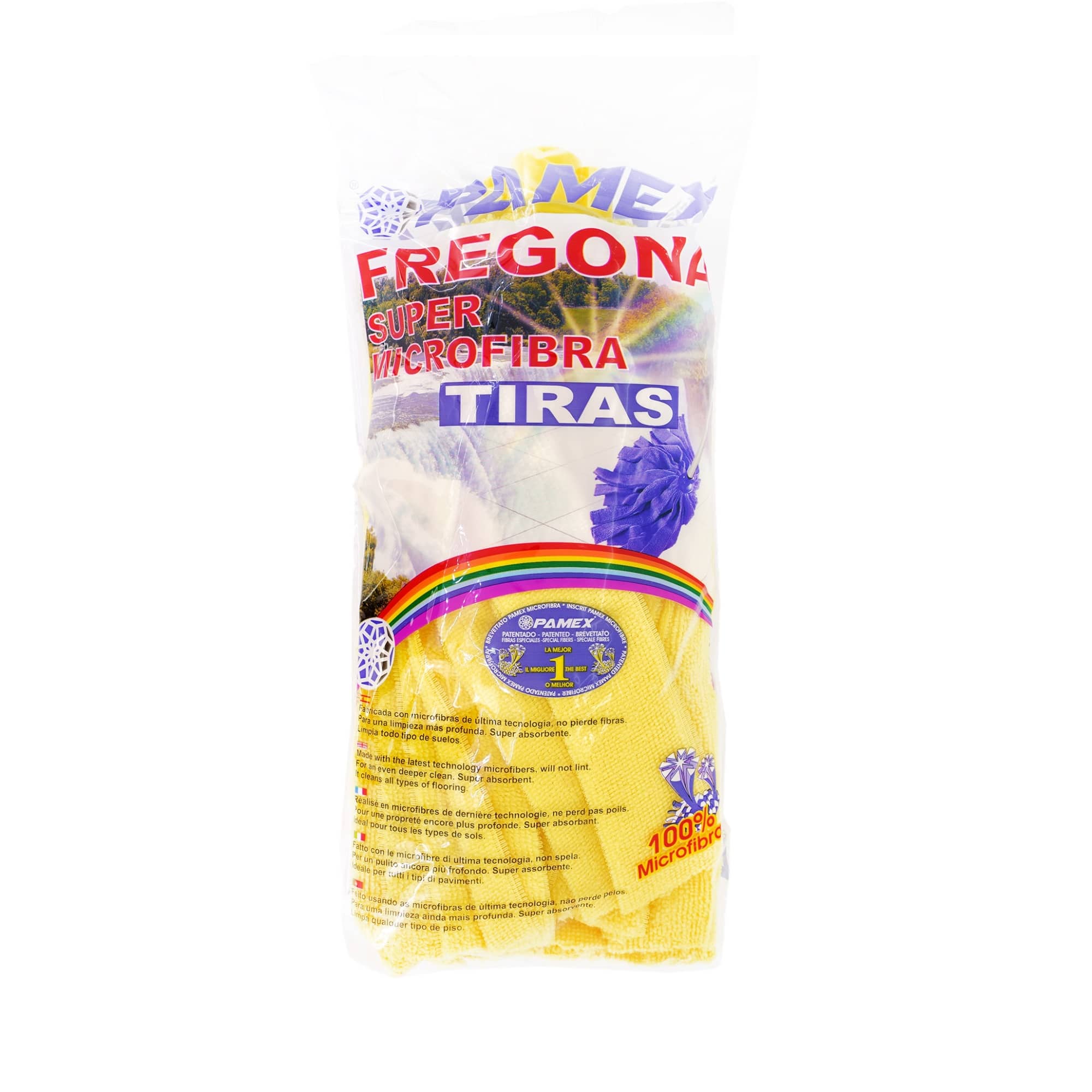 Fregona Ecologica Micro Fibra Tiras Planas  Amarillo