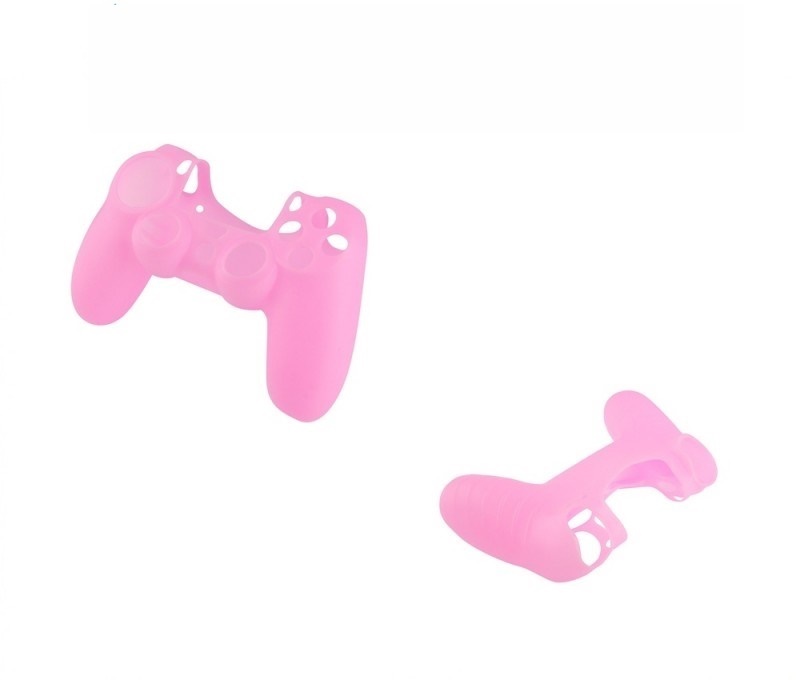 Funda carcasa protector silicona para mando PS4  Rosa