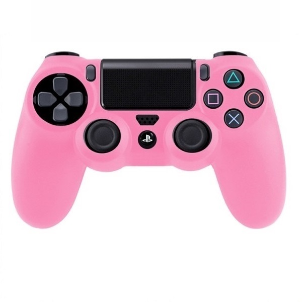 Funda carcasa protector silicona para mando PS4  Rosa