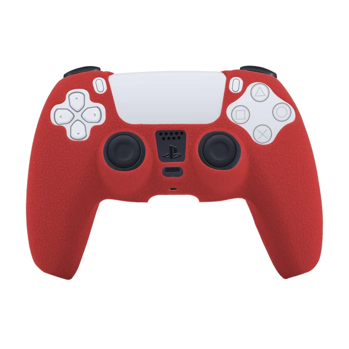 Funda carcasa protector silicona para mando PS5  Rojo