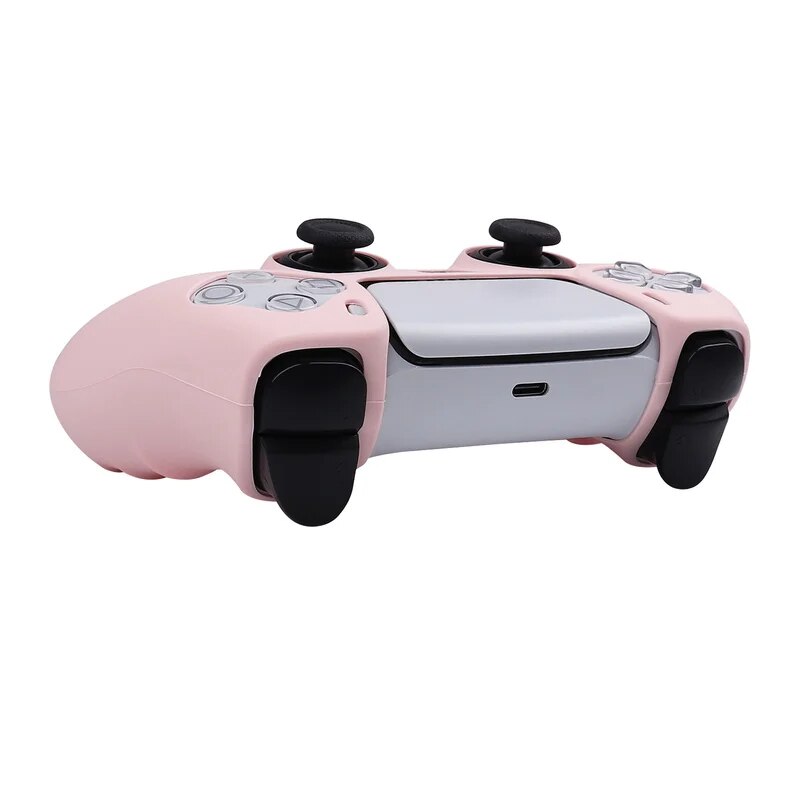 Funda carcasa protector silicona para mando PS5  Rosa