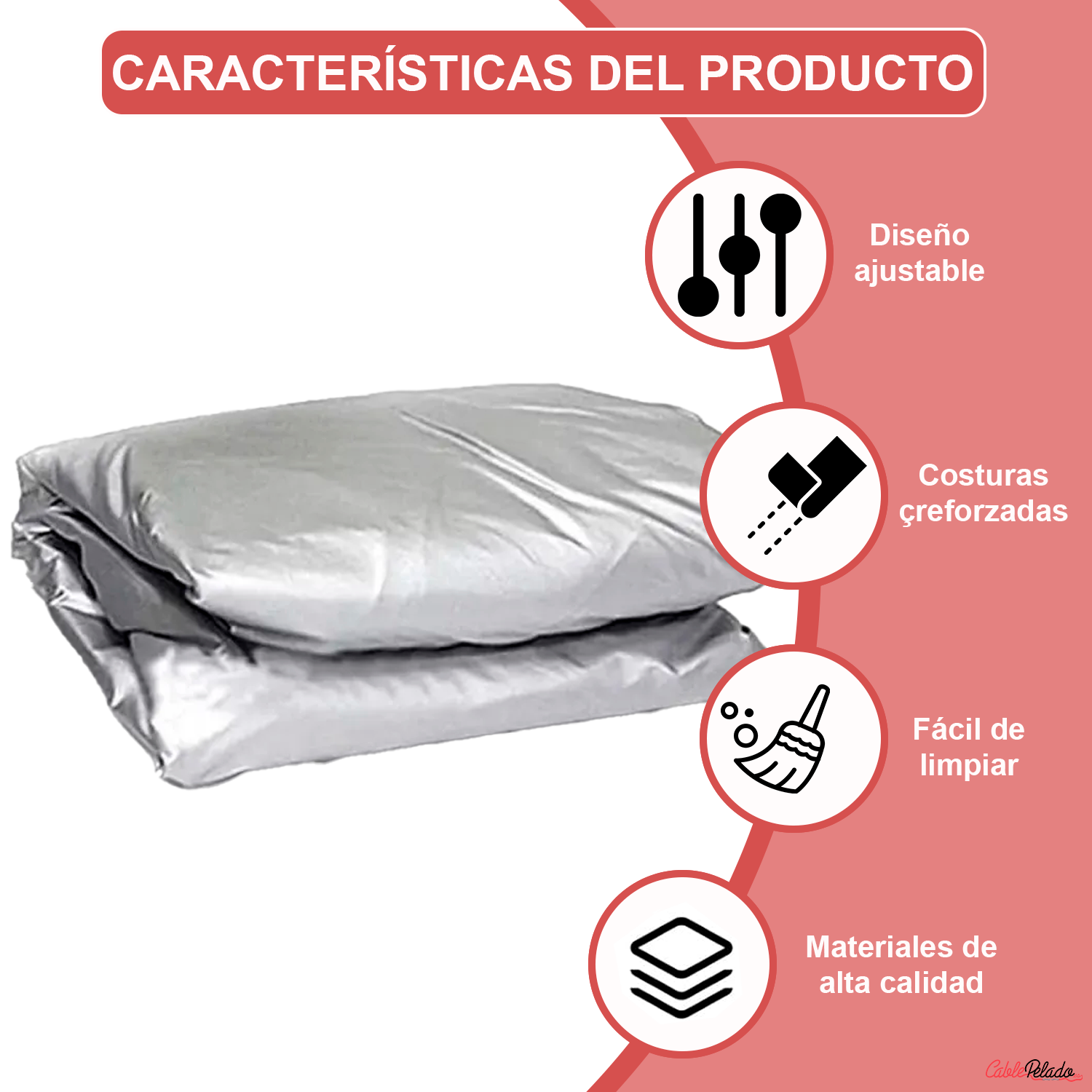 Funda Para Coche Impermeable A Prueba De Polvo Anti-UV Talla XXL Para Interior  Gris