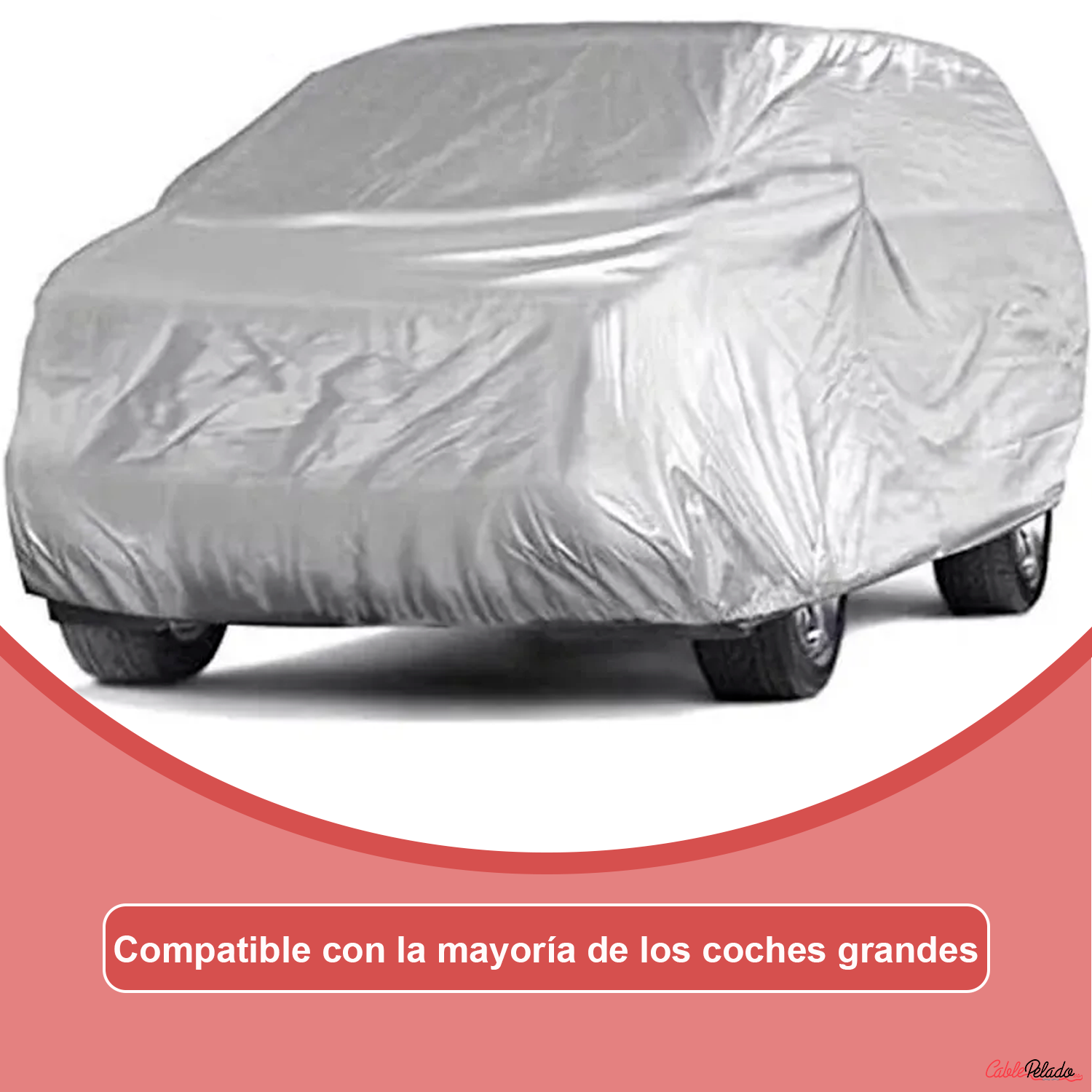 Funda Para Coche Impermeable A Prueba De Polvo Anti-UV Talla XXL Para Interior  Gris