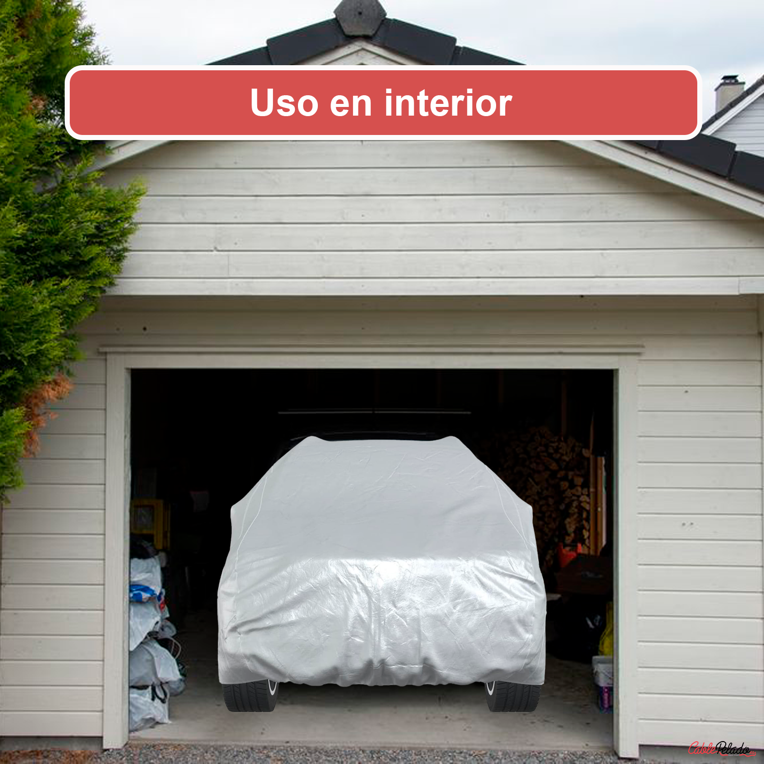 Funda Para Coche Impermeable A Prueba De Polvo Anti-UV Talla XXL Para Interior  Gris