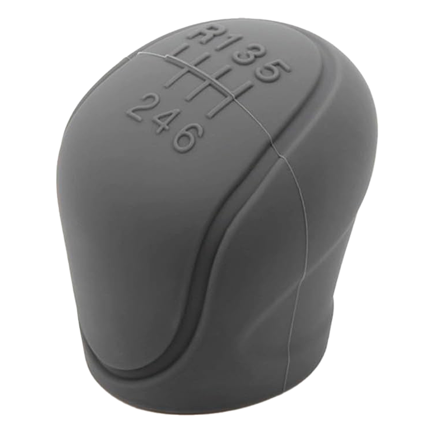 Funda Pomo Cambios Marcha Coche Silicona Suave 6 Marchas  Gris