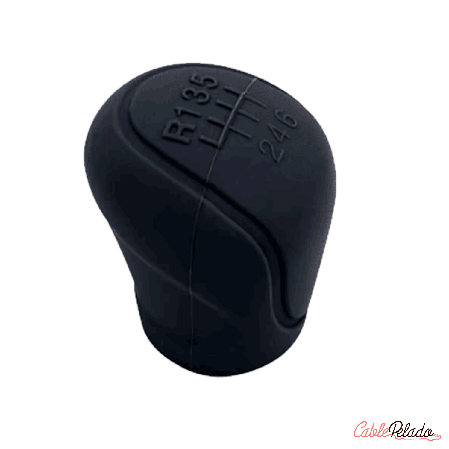 Funda Pomo Cambios Marcha Coche Silicona Suave 6 Marchas  Negro