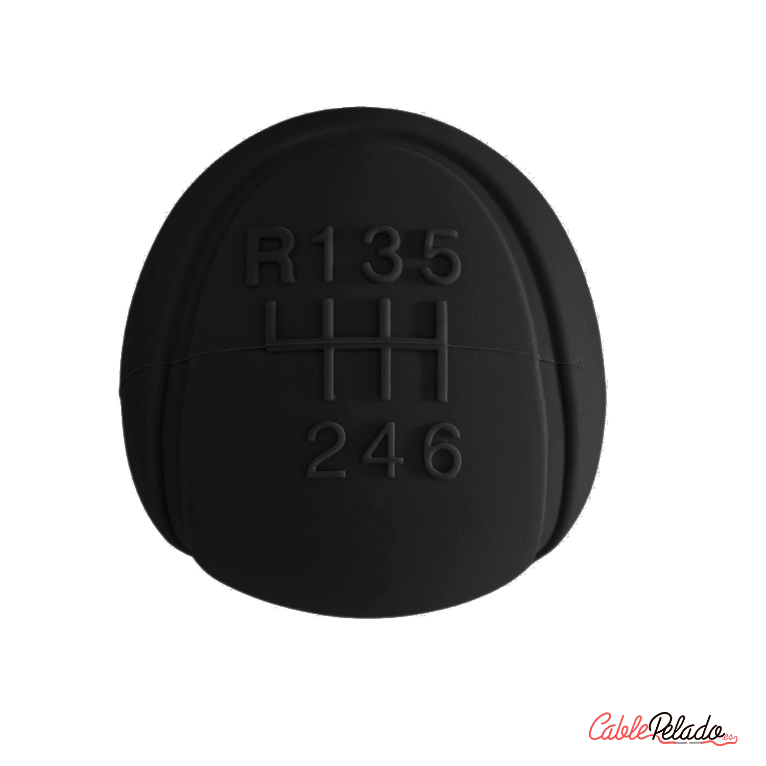 Funda Pomo Cambios Marcha Coche Silicona Suave 6 Marchas  Negro