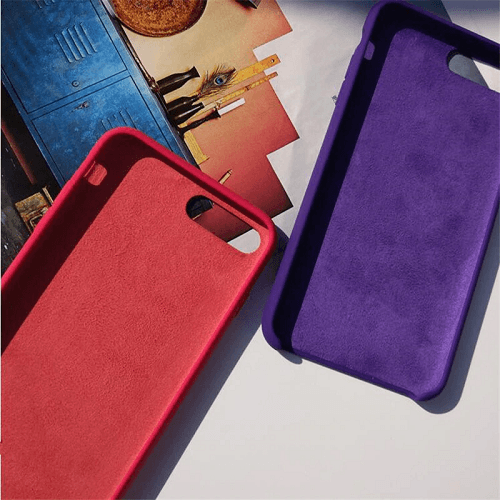 Funda silicona iphone 6/6s textura suave  Amarillo claro