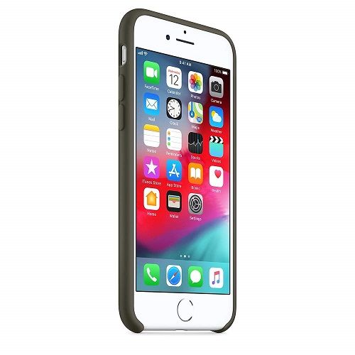 Funda silicona iPhone 7/8 textura suave  Verde