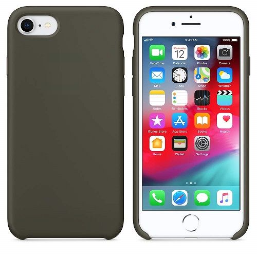 Funda silicona iPhone 7/8 textura suave  Verde