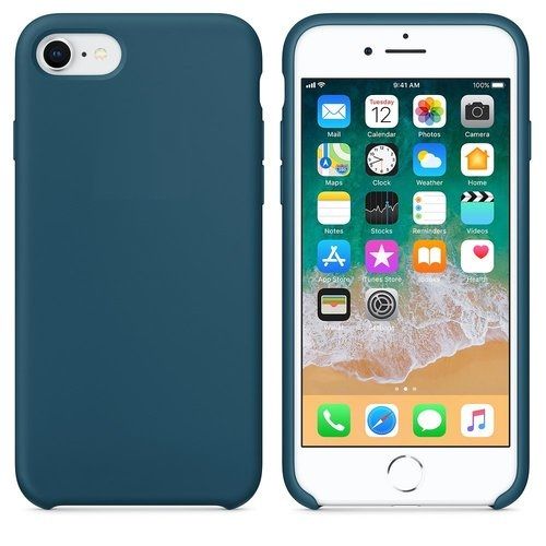 Funda silicona iphone 7/8 textura suave  Azul Cosmos