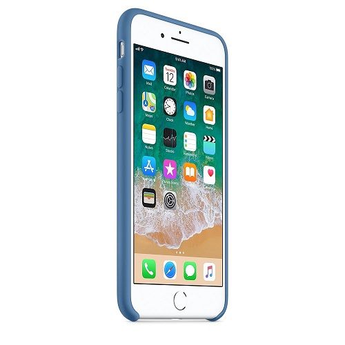 Funda silicona iPhone 7/8 textura suave  Azul vaquero