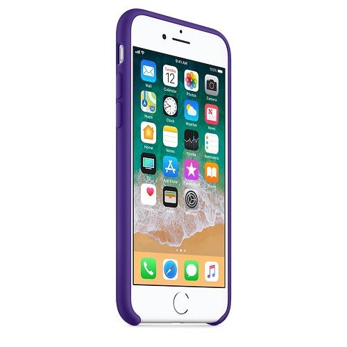 Funda silicona iPhone 7/8 textura suave  Morado