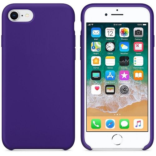 Funda silicona iPhone 7/8 textura suave  Morado